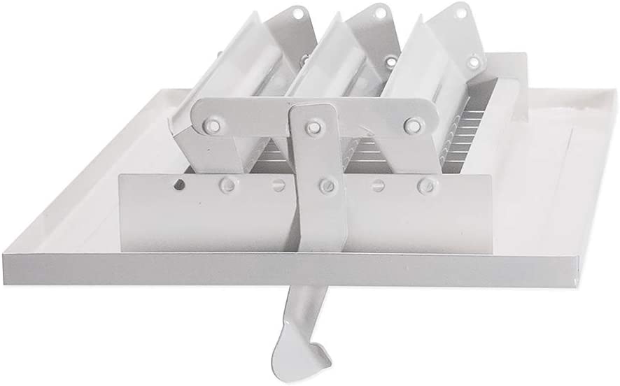 EZ-FLO 8 x ​​4 Zoll Lüftungsstahl-Seitenwand-/Deckenregister-Rückluftgitter, Stahlkanalöffnung