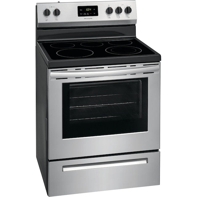 Frigidaire  30-in Smooth Surface 5 Elements 5.3-cu ft Freestanding Electric Range (Stainless Steel)
