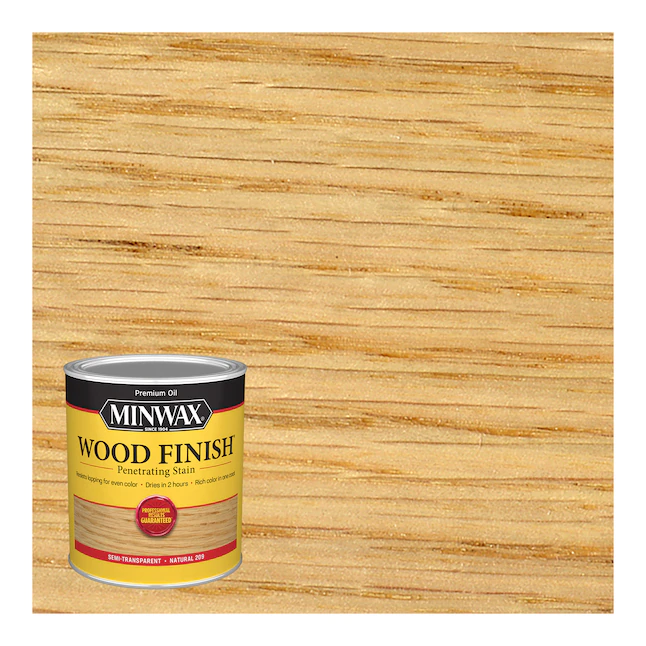Minwax  Wood Finish Oil-Based Natural Semi-Transparent Interior Stain (1-Quart)
