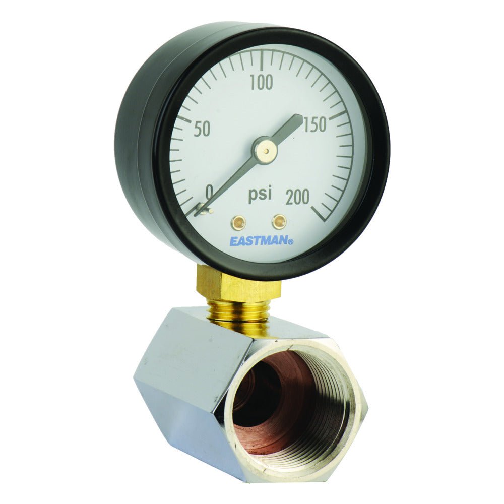 Eastman Water/Gas Pressure Test Gauge – 2″ Face 200 LB