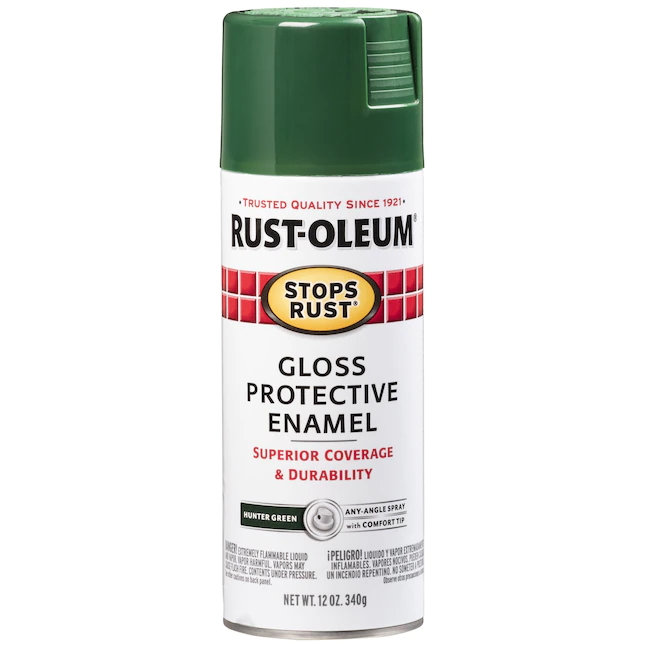 Rust-Oleum  Stops Rust Gloss Hunter Green Spray Paint (NET WT. 12-oz)