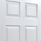 ReliaBilt Colonist 24-in x 80-in 6-panel Hollow Core Primed Molded Composite Slab Door W/ Bore