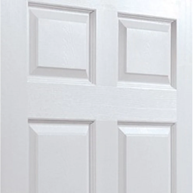RELIABILT 24-in x 80-in Primed 6-panel Textured Hollow core Primed Molded composite Slab Door with Lockset Bore