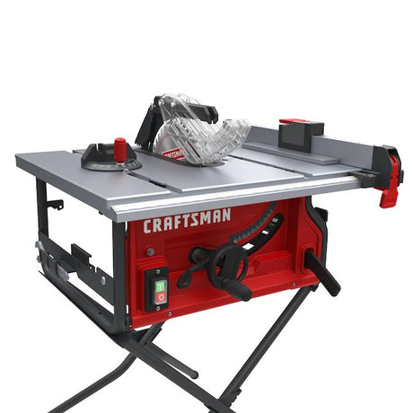 CRAFTSMAN 10-in 15-Amp Portable Jobsite Table Saw with Folding Stand