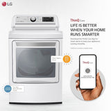 LG EasyLoad Smart Wi-Fi-fähiger 7,3-cuft-Gastrockner (weiß) ENERGY STAR