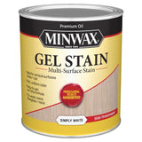 Minwax Gel Stain a base de aceite Simply White Semi-Transparent Interior Stain (1 cuarto de galón)