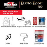 BLACK JACK Elasto-Kool 700 4,75 Gallonen weiße, elastische, reflektierende Dachbeschichtung (7 Jahre eingeschränkte Garantie)