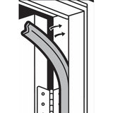 MD 6-3/4 pies x 1-1/8 pulgadas Burlete de puerta de espuma/vinilo con sello de repuesto en la parte superior y los lados blanco