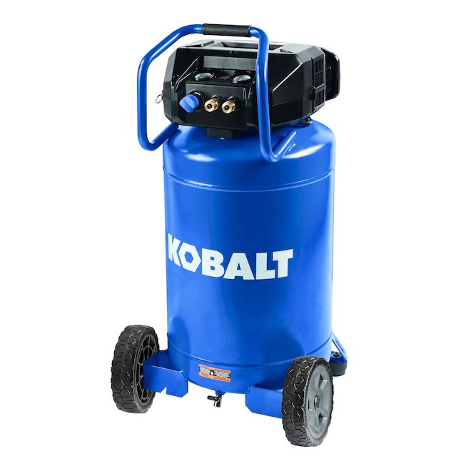 Compresor de aire vertical eléctrico con cable portátil de una sola etapa Kobalt de 20 galones
