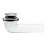 Eastman Tip-Toe - Juego de desagüe para baño de dos orificios: tubular de plástico con borde cromado