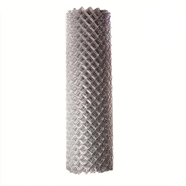 5-ft H x 50-ft W 11.5-Gauge Galvanized Steel Chain Link Fence Fabric with Mesh Size 2.375-in