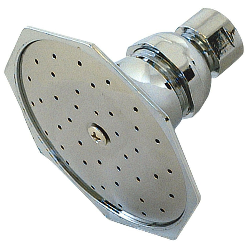 EZ-FLO  2.0 GPM – Octagonal Shower Head – Metal Ball Joint (Chrome)