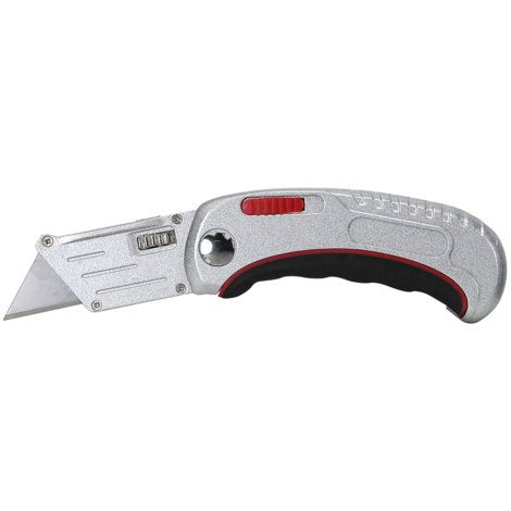 Warner 11185 Folding & Locking Zinc Utility Knife, w/ 1 Blade