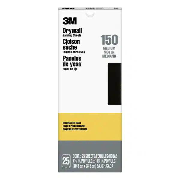 3M Drywall Sanding Sheets (25-Pack, 150grit)