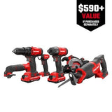 CRAFTSMAN V20 6-Tool 20-volt Max Power Tool Combo Kit with Soft Case (2 Li-ion Batteries Included and Charger Included)