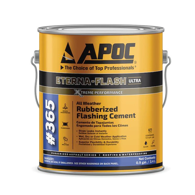 APOC Eterna-Flash ULTRA Sellador de techo de cemento fibroso (1 galón)