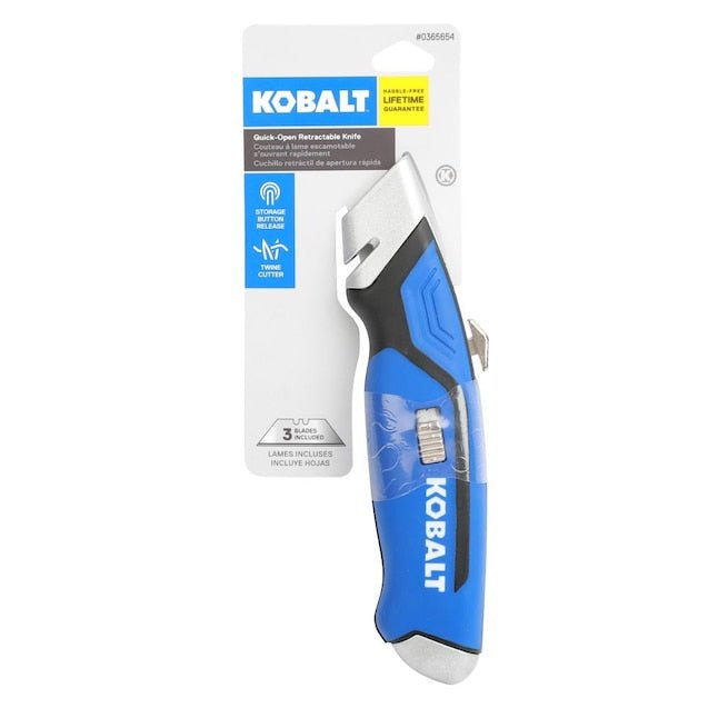 Kobalt 3-Blade Retractable Utility Knife with On Tool Blade Storage
