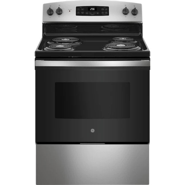 GE  30-in 4 Elements 5-cu ft Self-Cleaning Freestanding Electric Range (Stainless Steel)
