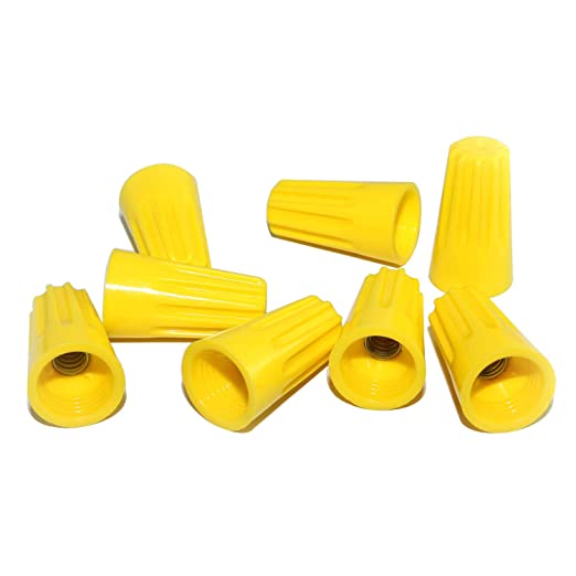 Brida de alambre de plástico, calibre 12-18, tuerca amarilla (paquete de 100)