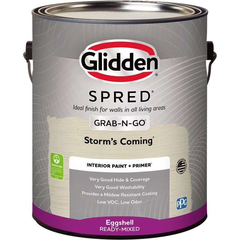 Glidden Spred Grab-N-Go Interior Wall Paint, Storm's Coming, (Eggshell, 1-Gallon)
