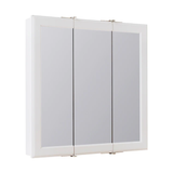 Project Source  24.25-in x 24-in Surface Mount White Mirrored Square Medicine Cabinet