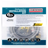 Accesorios para electrodomésticos certificados Kit de instalación de lavavajillas de acero inoxidable trenzado con entrada Fcm de 6 pies y 3/8 pulgadas x salida Mip de 3/8 pulgadas 
