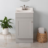 Project Source 18" Gray Single Sink Bathroom Vanity with Cultured Marble Top