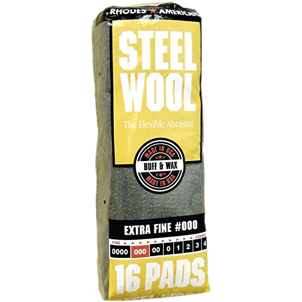 Homax Steel Wool SUPER FINE #0000 Almohadillas Bolsa de polietileno 16 Almohadillas