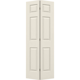 ReliaBilt Colonist 30-in x 80-in White 6-panel Hollow Core Primed Molded Composite Bifold Door