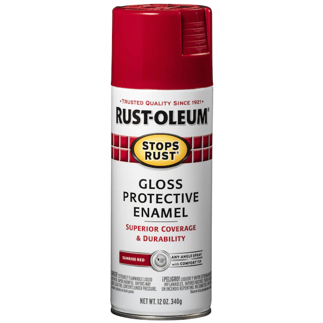 Pintura en aerosol Rust-Oleum Stops Rust Gloss Sunrise Red (PESO NETO 12 oz)