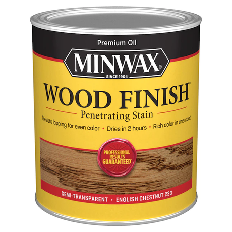 Tinte interior semitransparente de castaño inglés a base de aceite para acabado de madera Minwax (1 cuarto de galón)