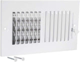 EZ-FLO 8 x 4 Inch Ventilation Steel Sidewall/Ceiling Register Return Air Grille, Steel Duct Opening