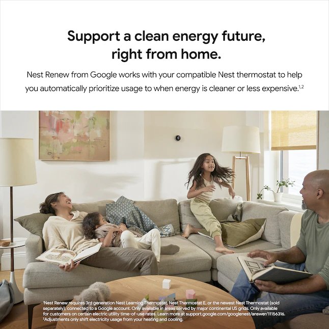 Google Nest Learning Smart Thermostat mit WiFi-Kompatibilität (3. Generation) – Edelstahl