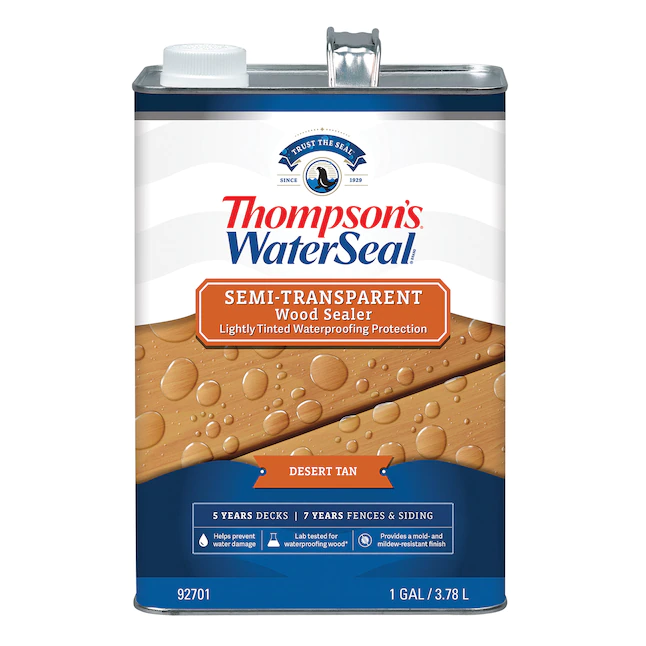 Thompson's WaterSeal Signature Series Pre-tinted Desert Tan Semitransparente Tinte y sellador para madera exterior (1 galón)