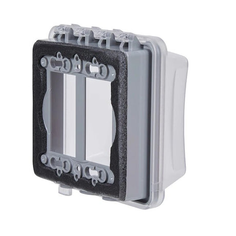 TayMac 2-Gang Square Plastic Weatherproof Electrical Box Cover