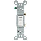 Eaton 15-Amp Single-Pole Toggle Light Switch, White