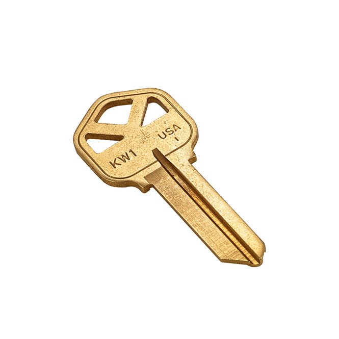 KW1 Schlüsselrohlinge aus Messing (50er-Pack)