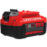 CRAFTSMAN V20 4 amperios-hora; Kit de batería de litio para herramientas eléctricas (cargador incluido)
