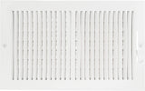 EZ-FLO Registro de techo/pared lateral de acero con ventilación bidireccional de 14 x 8 pulgadas, apertura de conducto de acero