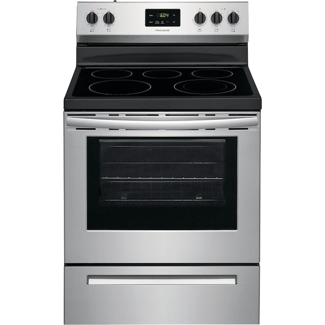 Frigidaire  30-in Smooth Surface 5 Elements 5.3-cu ft Freestanding Electric Range (Stainless Steel)