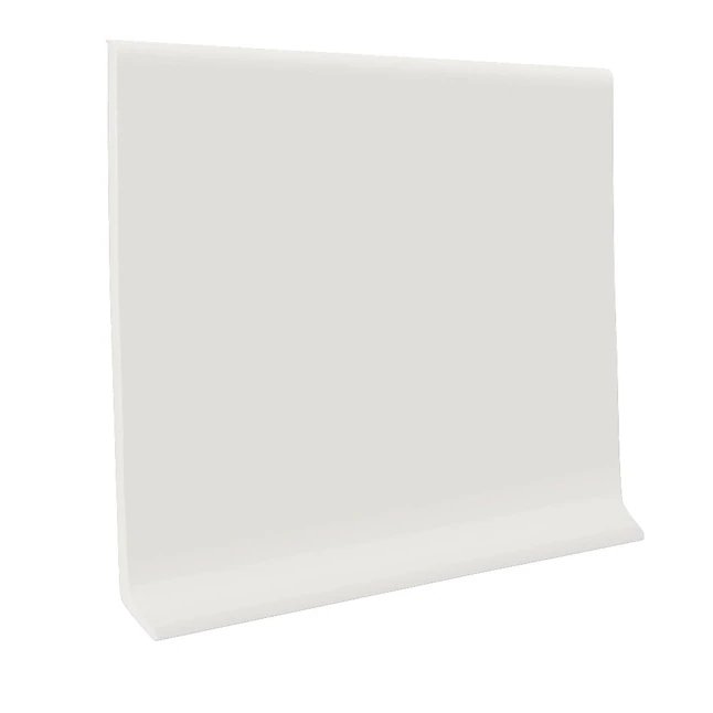 Flexco Self-Stick True White 0.08-in T x 4-in W x 240-in L Vinyl Floor Wall Base