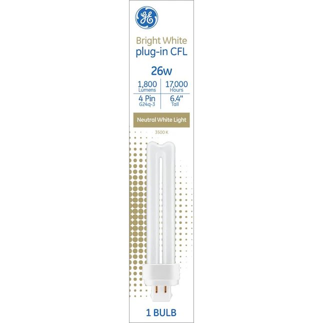 GE 100-Watt EQ Double tube Bright White G24d-4 Pin Base Incandescent Light Bulb
