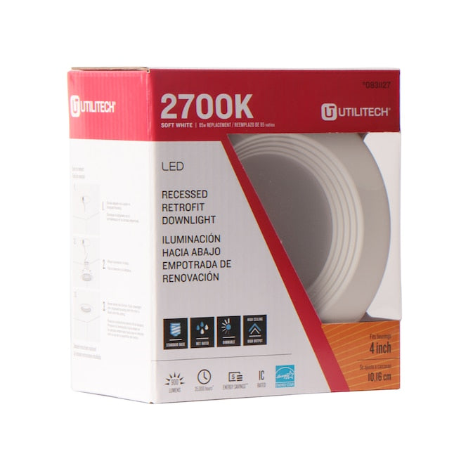 Utilitech Soft White LED Recessed Retrofit Downlight