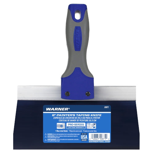 Warner 8" ProGrip cuchillo de cinta de yeso de acero azul