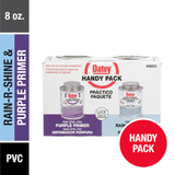 Oatey Handy Pack Cemento e imprimador de PVC morado y azul de 8 onzas líquidas