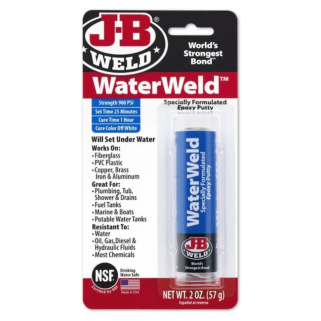 J-B WELD WaterWeld White Epoxy Adhesive