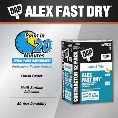 DAP Alex Fast Dry 12er-Packung 10,1 oz weiß überstreichbarer Latex-Dichtungsmasse