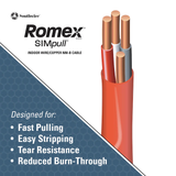 Southwire Romex SIMpull 100-ft 10 / 3 Solid Indoor Non-Metallic Wire