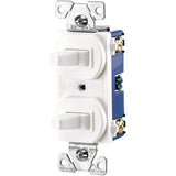 Eaton 15-Amp Single-Pole Combination Light Switch, White