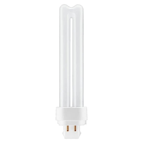 GE 100 vatios EQ doble tubo blanco brillante G24d-4 pines base bombilla incandescente